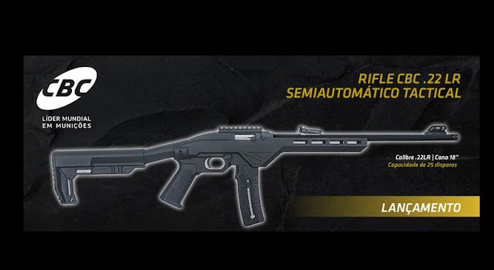 CBC lança rifle .22 LR semiautomático Tactical com capacidade ampliada para 25 disparos.