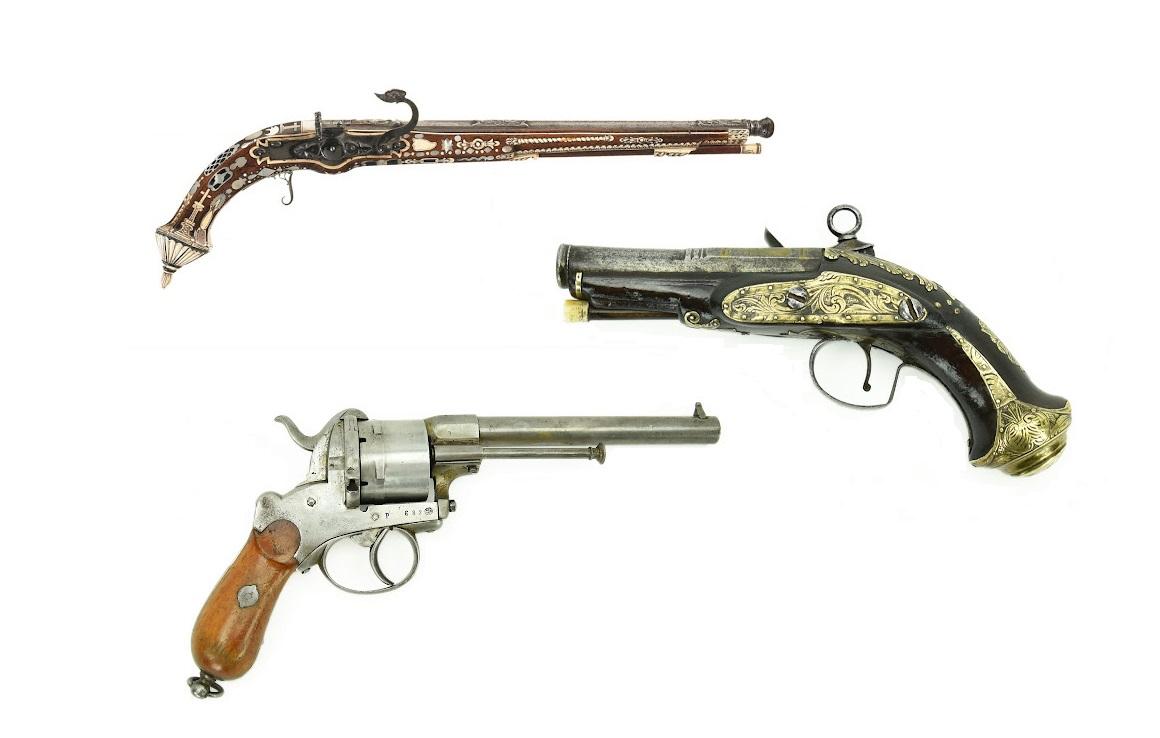 Coleção de Armas curtas antigas