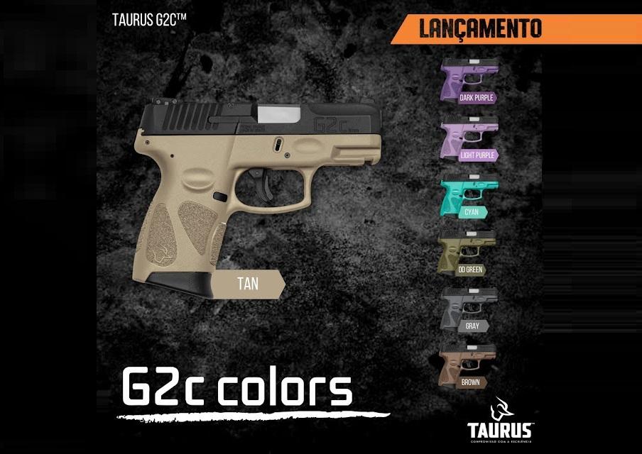 Taurus Armas lança no Brasil a versão Colors da Pistola G2c
