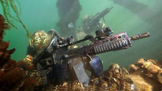 Os mergulhadores de combate da Marinha Alemã