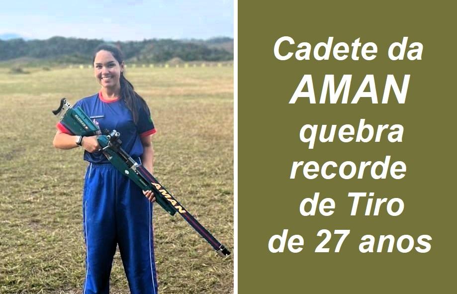 Cadete Isabela, da AMAN, quebra recorde de Tiro de 27 anos