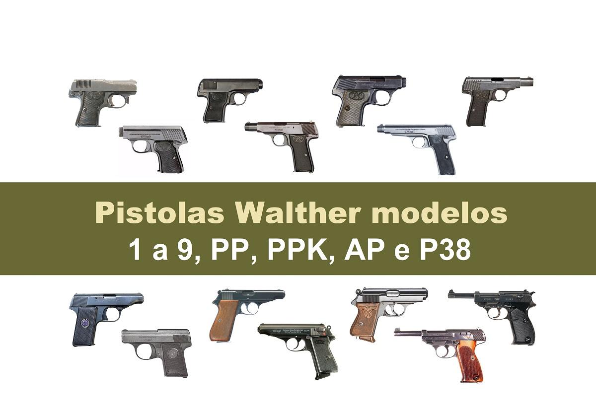 Guia de identificação de pistola Walther modelos 1 a 9, PP, PPK e P38