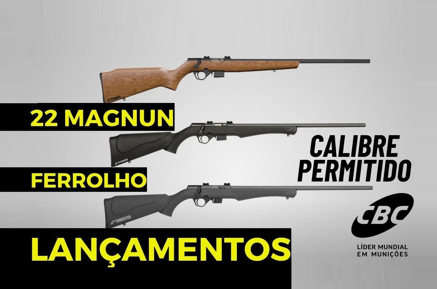 Lançamentos Rifles 22 Magnum da CBC. O modelo 8122 será vendido no calibre 22WMR.