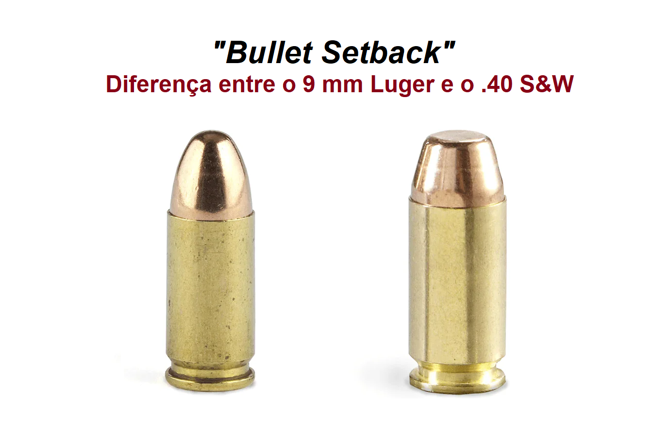 Bullet Setback - Diferença entre o 9 mm Luger e o .40 S&W.