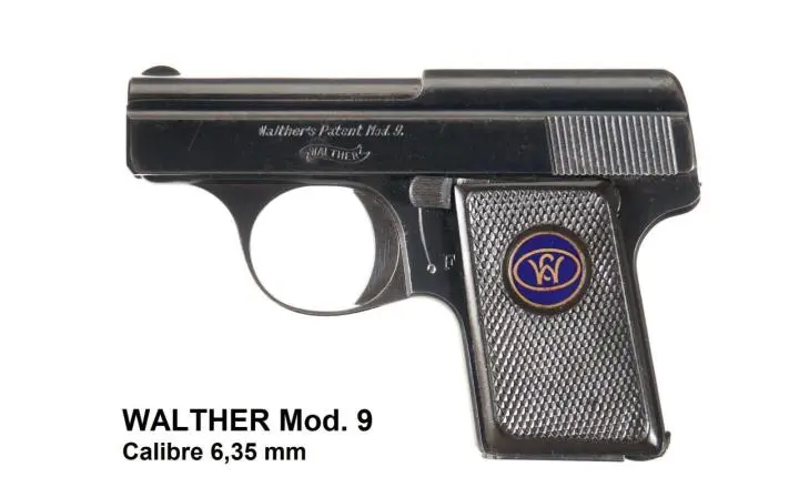 Pistola Walther Modelo 9 - Calibre 6,35mm Browning / .25 ACP