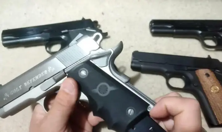 Tamanhos das Pistolas Colt 1911